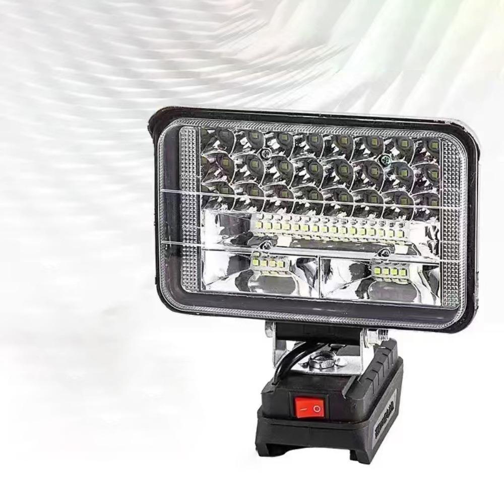 Portable 18V LED Work Light Li-ion Battery Charger Adapter Flood Lamp Handheld with USB Camping Lamp Outdoor