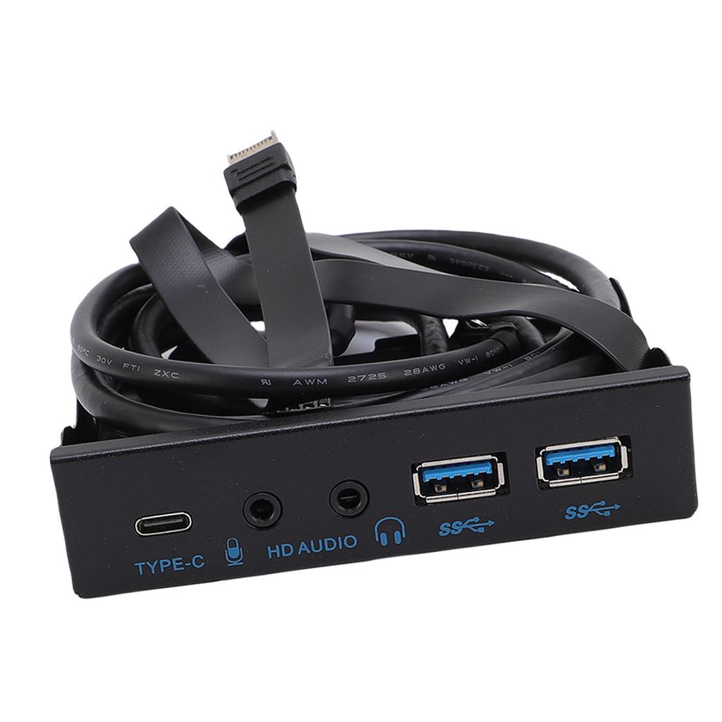 USB Front Panel Hub 3.2 Floppy Drive Bit 10Gbps 3.5in 19pin To USB3.0 2 USB3.0 TYPE C HD Sound for PC Computer
