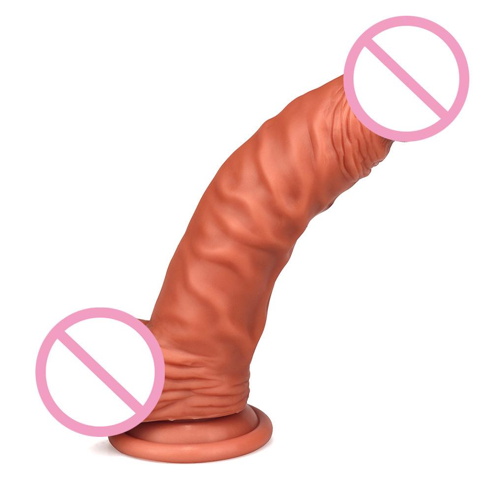 Female Liquid Silicone Dildo Manual Masturbator Suction Cup Soft Artificial Penis Large Anal Plug Adult Sexual Product