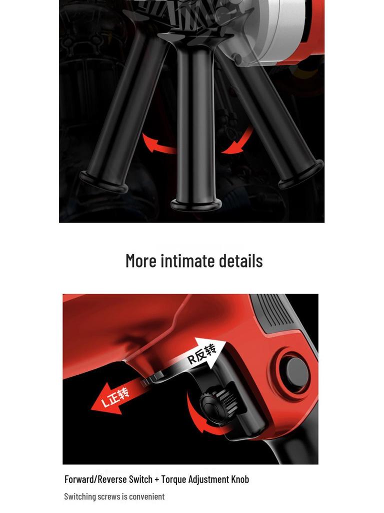 High-Power Variable Speed Impact Drill & Rotary Hammer Electric Screwdriver