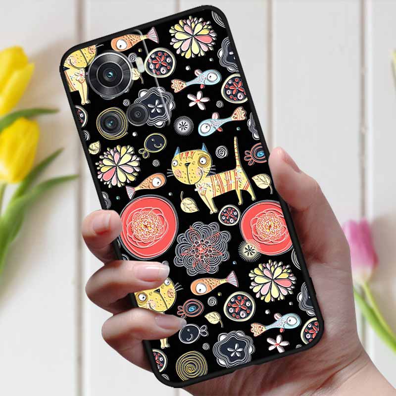 For Oneplus ACE Case Oneplus 10R 5G 3D Relief Cartoon Emboss Silicone Shockproof Cover For Oneplus 10 R Ace Case Coque Bumper