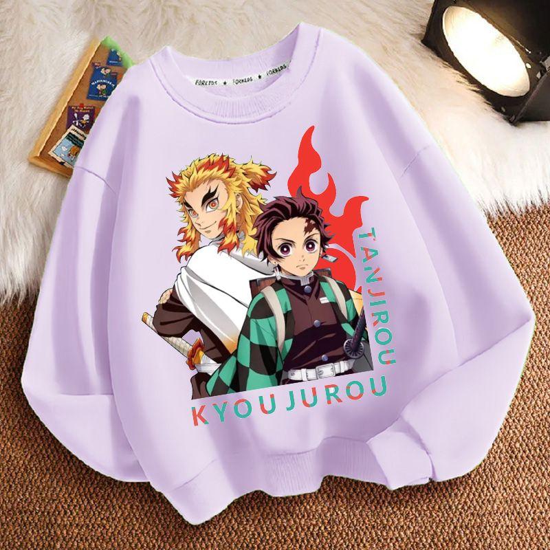Children's Fashion Demon Slayer Hoodie, Spring and Autumn Boys' and Girls' Casual Long-sleeved Jacket