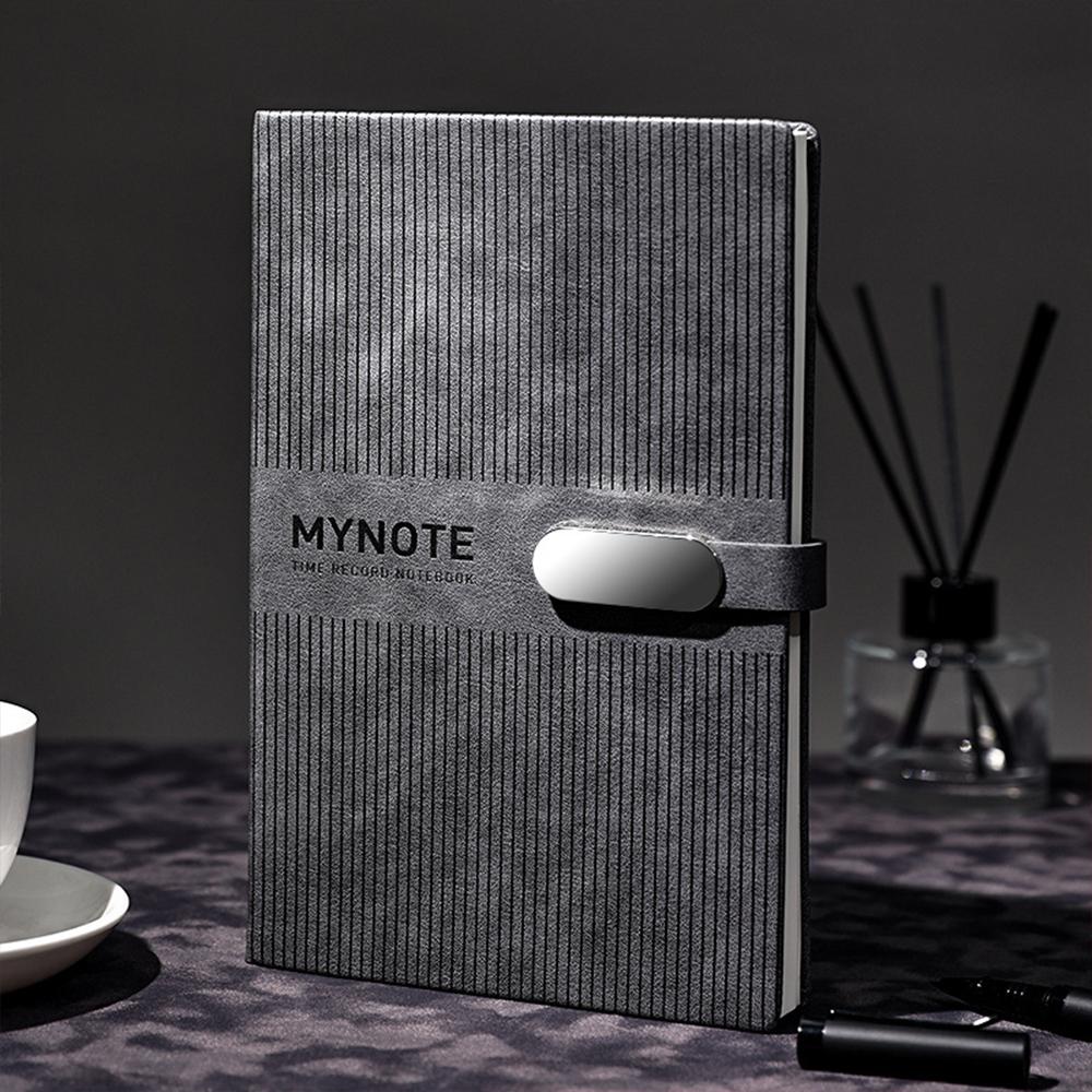 (Logo Can Be Engraved) A5 Buckle Business Leather Notebook, Student Notepad, Meeting Minutes, Diary, Subject Notebook