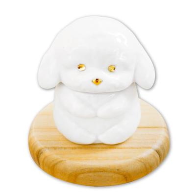 Sitting Urn (Dog) Pet Urn, Pet Cremation Urn, Mini Urn, Memorial Urn, Pet Memorial, Small Urn, Keepsake Urn (Fluffy Ears)