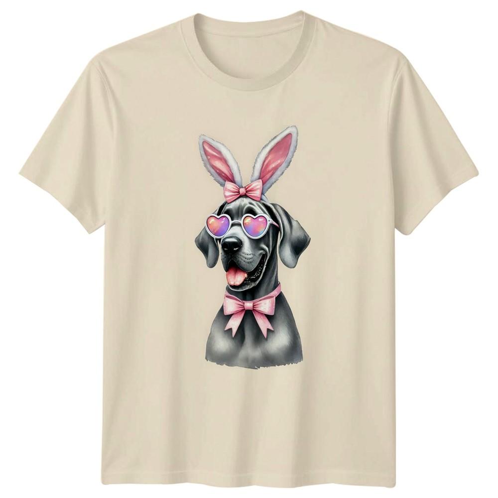 Happy Easter Great Dane Dog With Unisexs TShirt Bunny Ears Dog Pet Easter