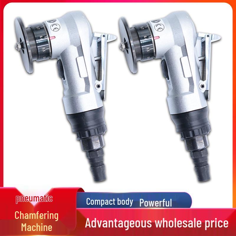 Handheld 45° Pneumatic Chamfering Tool for Metal Deburring and Grinding