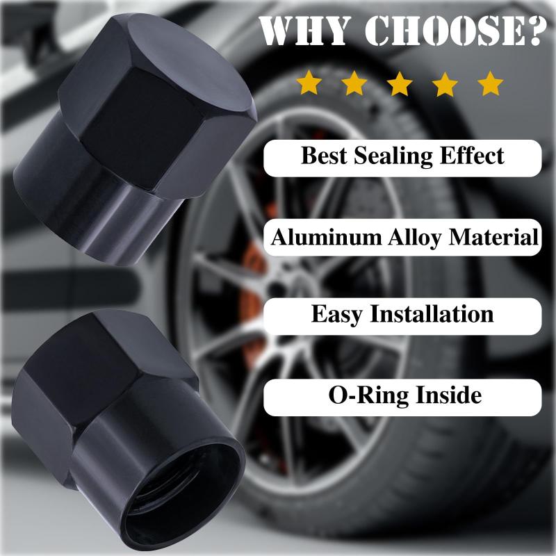 4Pcs Colorful Car Tires, Aluminum Alloy Colored Valve Caps, Sedan Dust Caps, Five Colored Spot Valve Caps