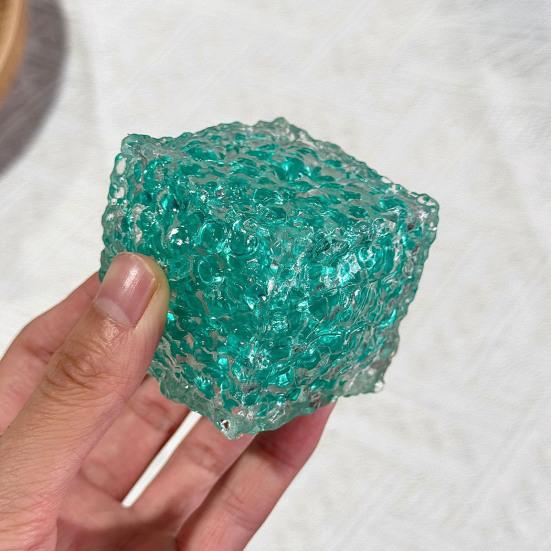 Shapable Cube Squeeze Toy Decompression Textured Cube Sensory Toy Portable Stress Relief Moldable Bead Filled Cube Pinch Toy