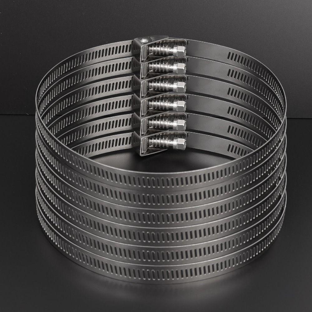 

0.5/1м Новий затискач-хомут зі стрічки з нержавіючої сталі, регульований гнучкий затискач для повітропроводу, пряжка-стяжка для кабелю для кріплення трубопроводів 1.3-50cm