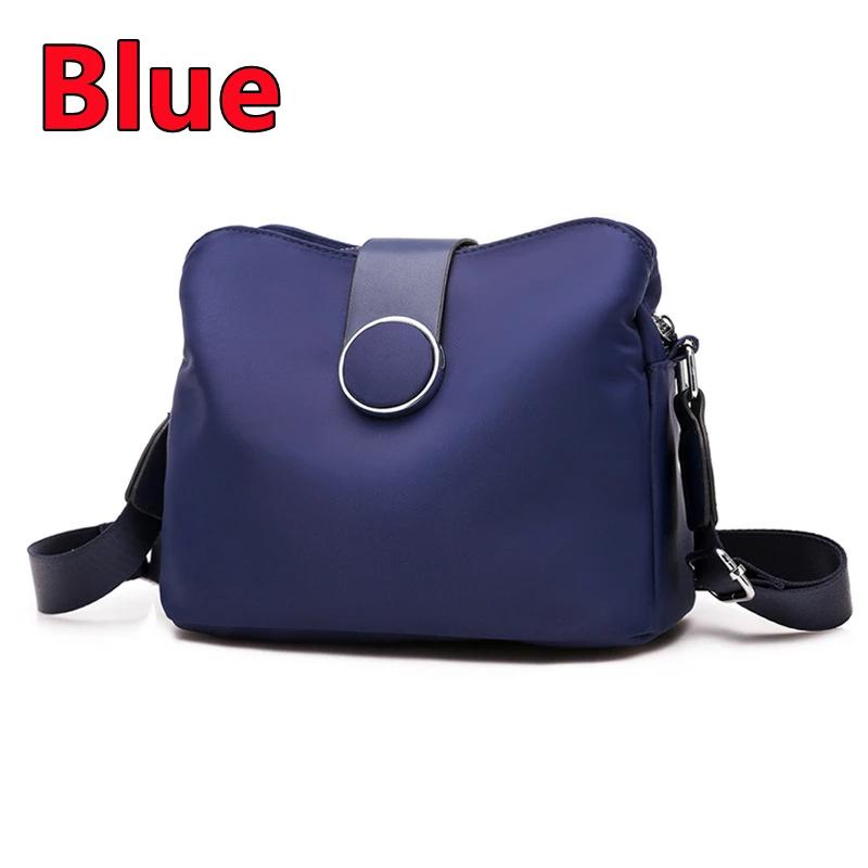 Vintage Nylon Vanntett Skulderveske Dame Wild Crossbody Bag Enkel Messenger Bag Daglig kvinnelig håndveske Reise Lady Purse Bolso