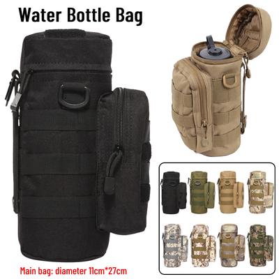 Taktyczna torba na butelkę wody Molle przenośna latarnia etui ochronne Outdoor Camping piesze wycieczki wędkarstwo taktyczne wiszące etui na butelkę