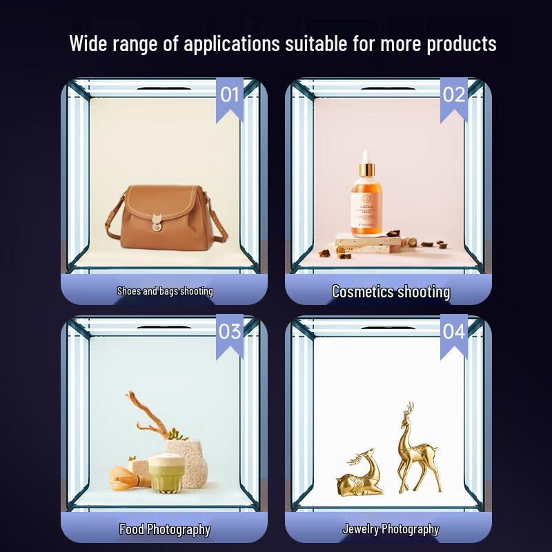Jimantu Foldable LED Photo Studio Light Box