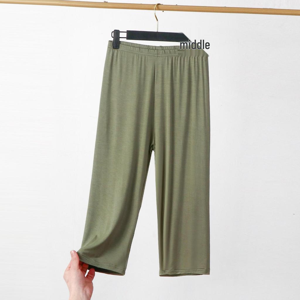 Plus Size Women's Modal 7-Point Lightweight Summer Leggings (Up To 200 Lbs) - 2023 Edition