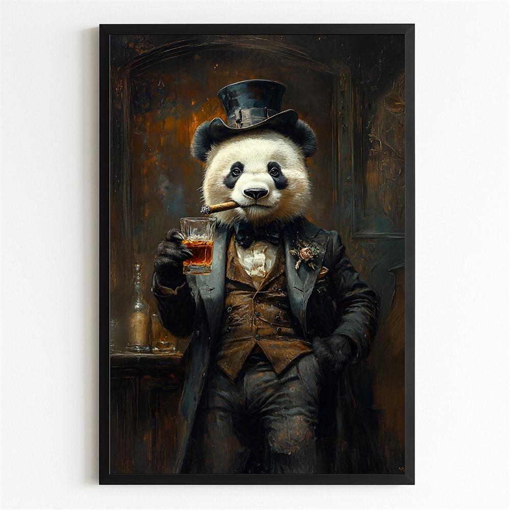Gentleman Frog Vintage Portrait Print Poster Frog Wearing Clothes Print Renaissance Animal Portrait Canvas Painting Funny Poster