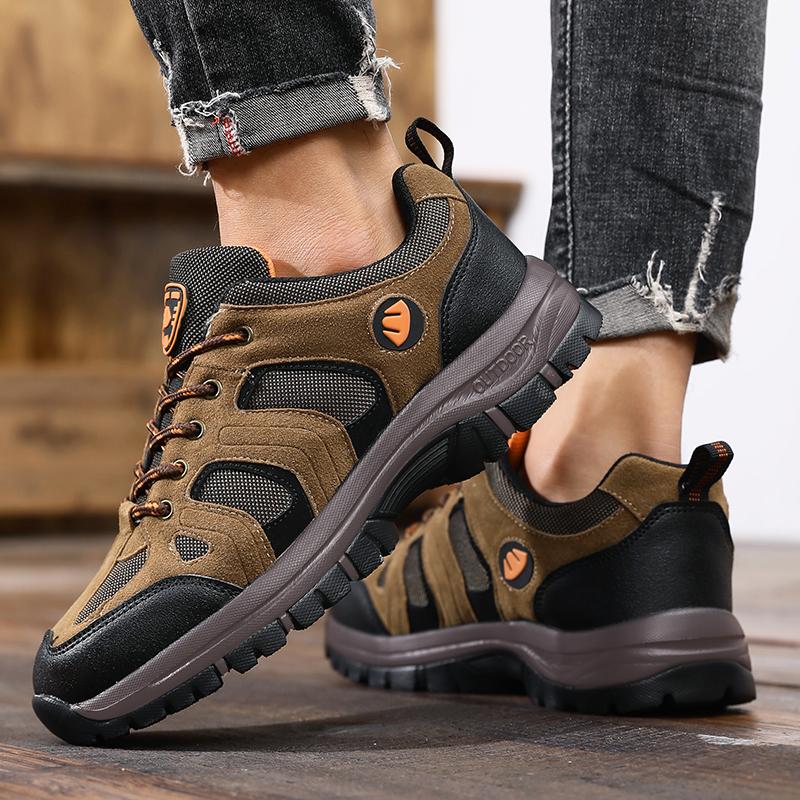 Men's Outdoor Hiking Shoes Breathable Mesh Trekking Shoe Non-slip Wear-resistant Casual Sports Shoes for Climbing Camping Travel