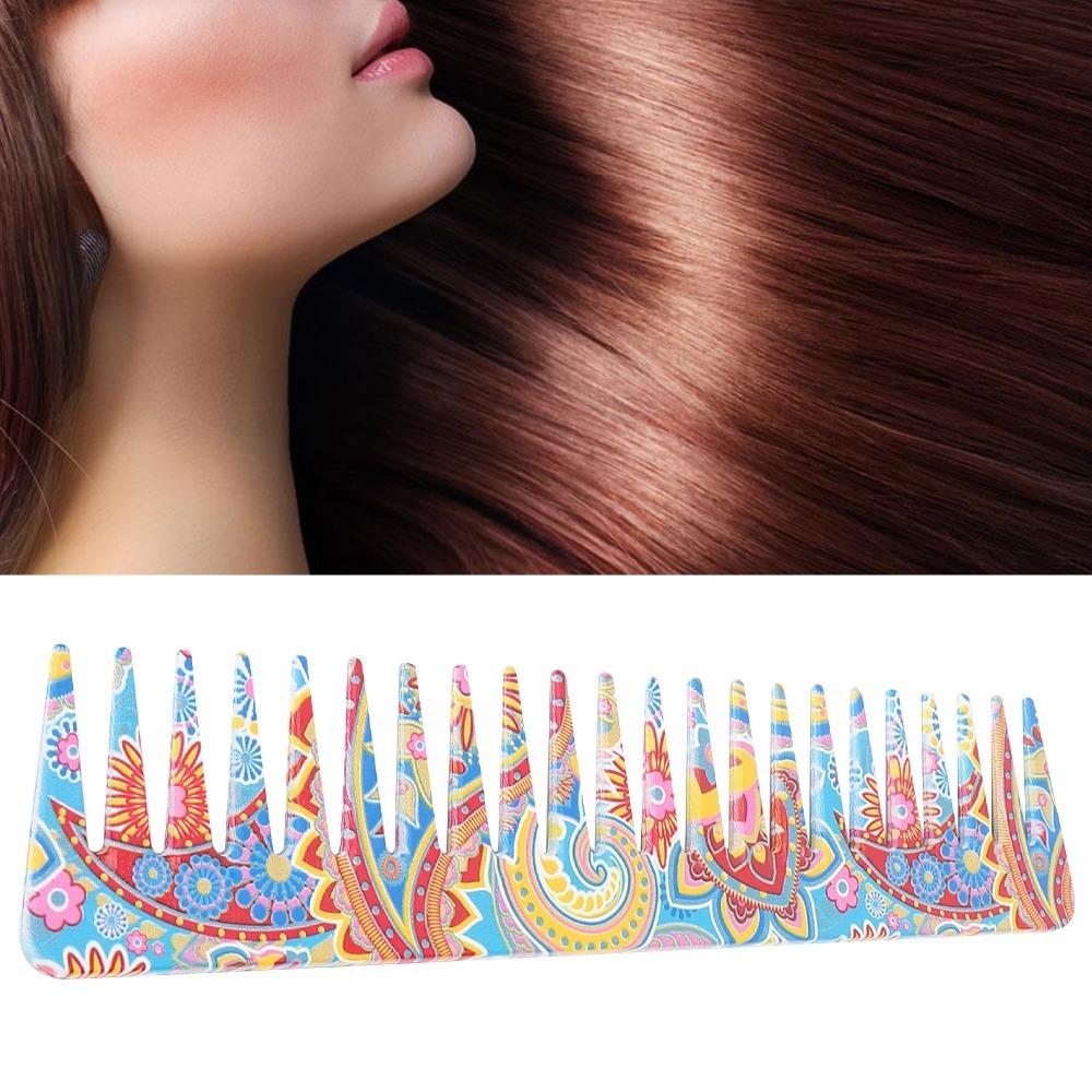 ABS Material Wide Tooth Comb Portable Styling Comb For Barber Hairdressing Comb Home Use