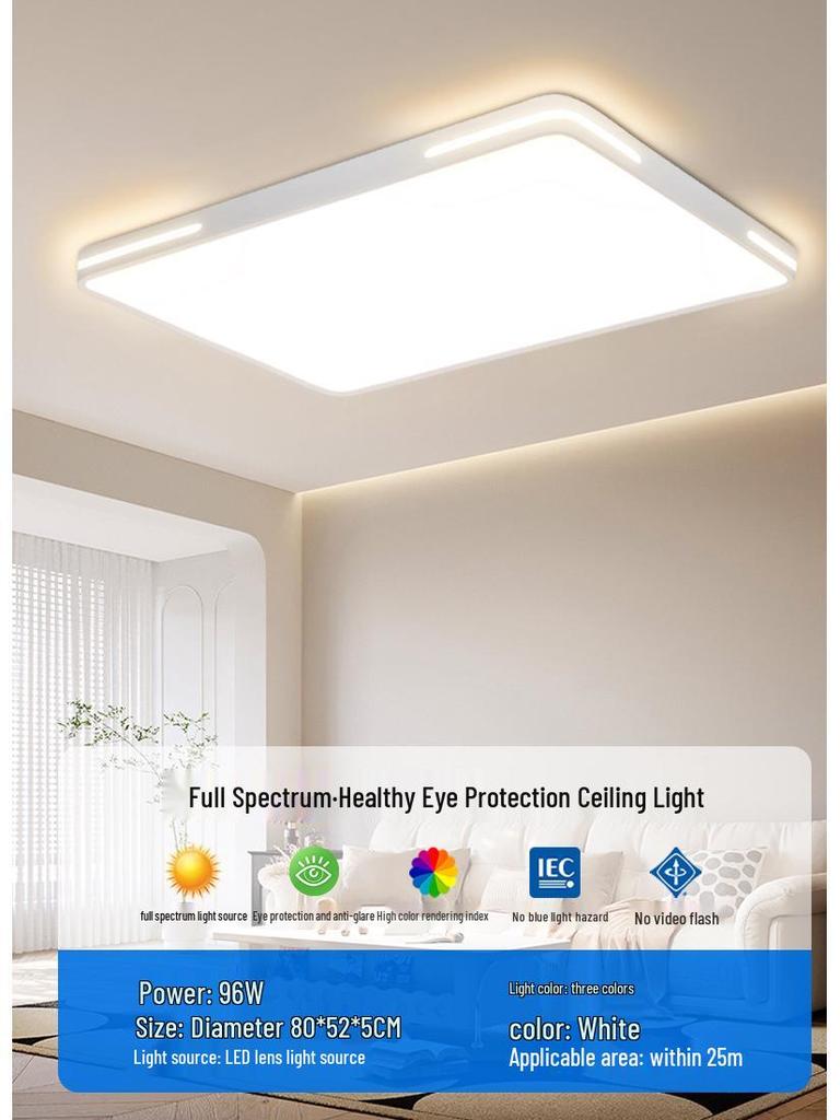Ultra-Thin LED Ceiling Light 2025 - Full Spectrum Eye Protection, Super Bright Minimalist Design for Master Bedroom