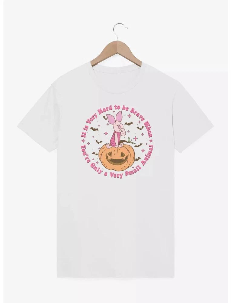 Winnie The Pooh Piglet Very Hard To Be Brave Spooky Tshirt White S