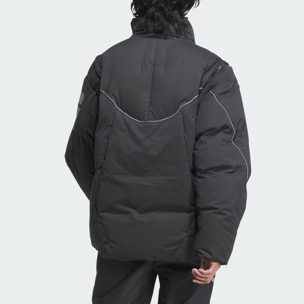 Adidas FW24 FUSTL Series P DJK Mid Removable Warm Sports Casual Down Jacket Men Jacket Carbon-Black JM6173