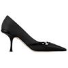 6AM Slim Heel High Heels 7.5cm Women's Black 1AHLAB