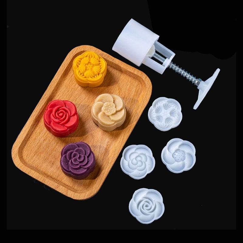 Plastic Mooncake Moulds 3D Mung Bean Cake Molds DIY Mooncake Tools Plastic Material for Moon Festival DIY Mooncake