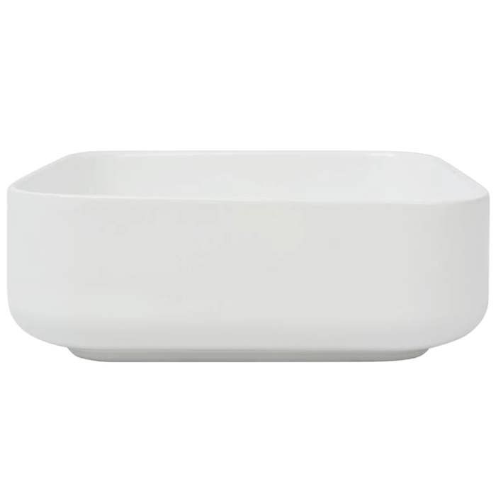 VidaXL Lavabo Carré Céramique Blanc 39x39x13,5 cm Vasque à Poser Salle de Bain 142338