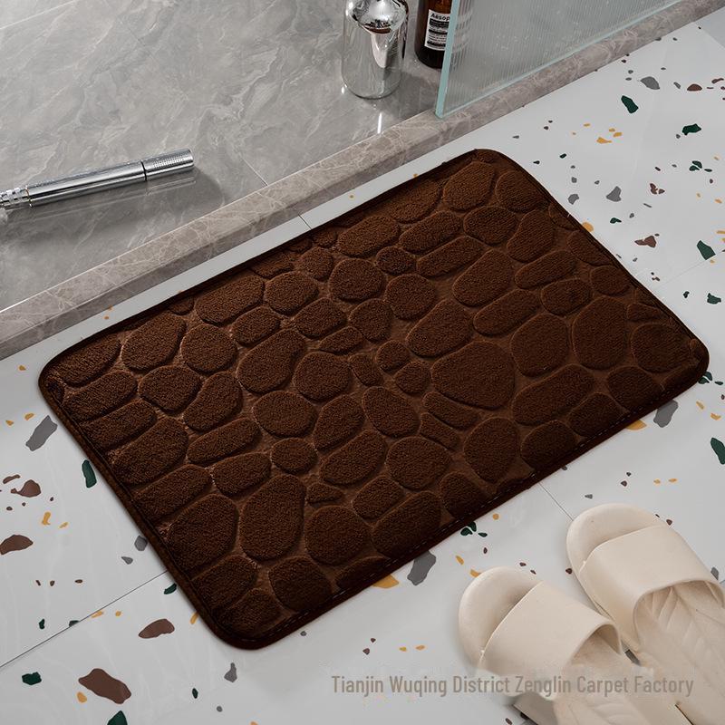 

Поглинаючий килимок для ванної кімнати з коралового флісу з гальковою текстурою 40*60cm коричневий