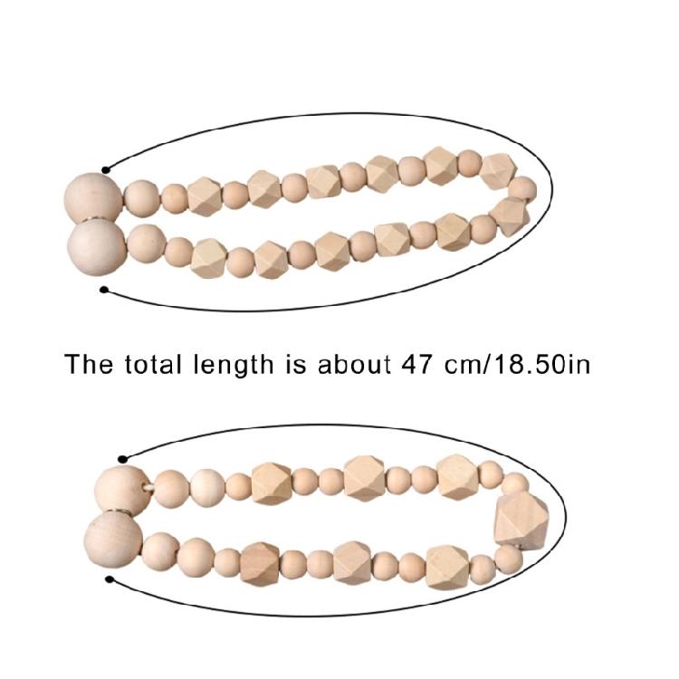 Wood Beads Curtain Holdbacks 6 Pack Magnetic Clasps Window Drapery Holder Tiebacks for Effortlessly Vintage Elegant