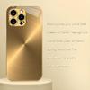 Gold textured design electroplated glass phone case suitable for iPhone 17 16 15 14 13 12 11 Pro/Max/Plus anti drop back cover