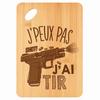 Cutting Board / Appetizer Tray - PLANETEE - SHOT J'peux Pas - Bamboo - 30x20x1 Cm - Hole Ø24 Mm