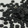 5Pcs Black Four-Eyed Button Alphabet Stick Flower Resin Clothing Accessories Knitted Cardigan Shirt Sleeve Collar Small Button