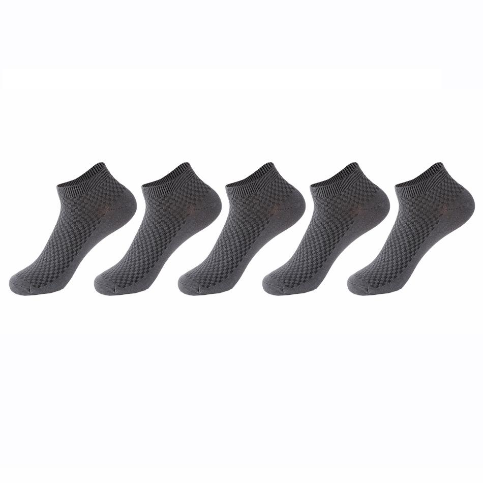 Men's Bamboo Fiber Mid-Calf Business Socks - Breathable, Double-Needle, Four Seasons Style