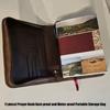 Borsa porta libro di preghiera Custodia per libro in pelle PU con chiusura completa e maniglia per il trasporto per culto, viaggi e uso domestico