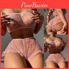 Lady Fashion Womens Sexy Twopiece Suit Tube Top Wireless Bra Sexy Underwear Panties