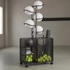 Sports Storage Rack Curved Holders Mobile Open Basket Wheeled