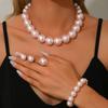 Retro Light Luxury French Five-piece Pearl Jewelry Set, Fashionable and High-end Banquet Dress with Accessories for Women