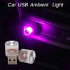 Car Mini USB LED Ambient Light Decorative Atmosphere Lamps for Interior Environment Auto PC Computer Portable Light Plug Play Qclyn77