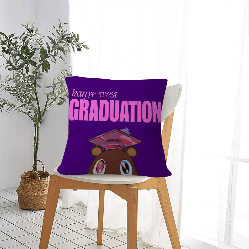 K-Kanye W-West Graduation Cushion Cover Pillowcase Upholstery Sofa Throw Pillow Home Decor Pillowcas