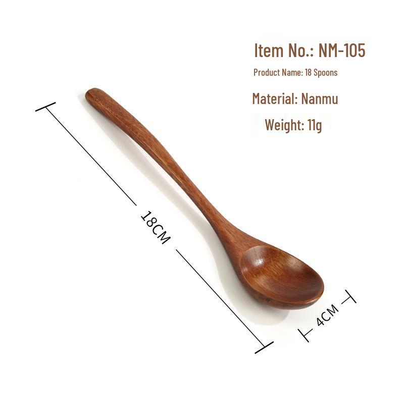 Japanese Beech Mini Wooden Spoon & Fork Set - Nanmu Soup & Cutlery Collection