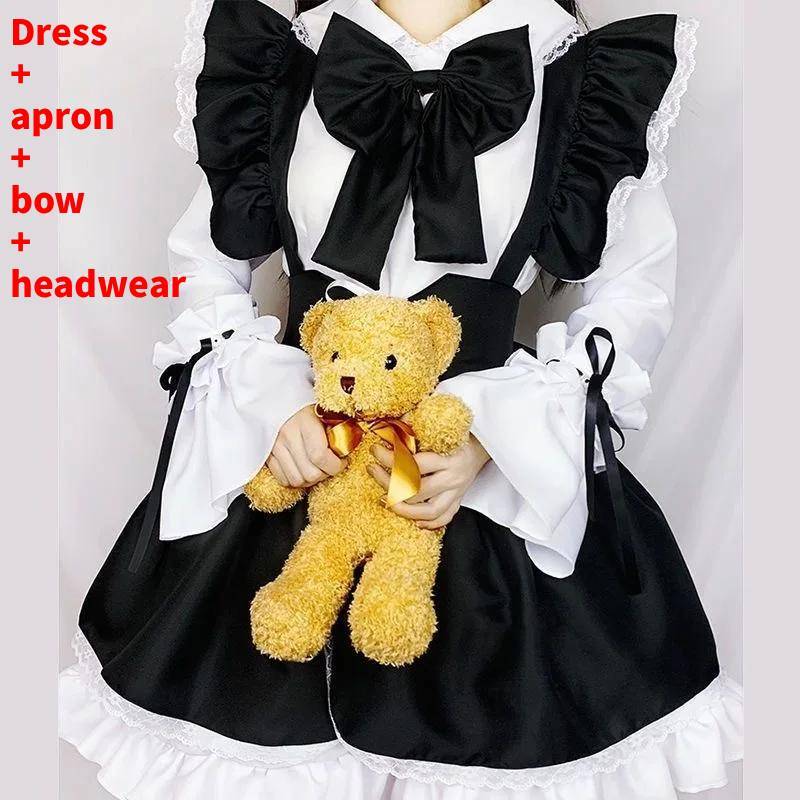 Game Themed Black White Maid Costume Cosplay For Anime And Cosplay Enthusiasts