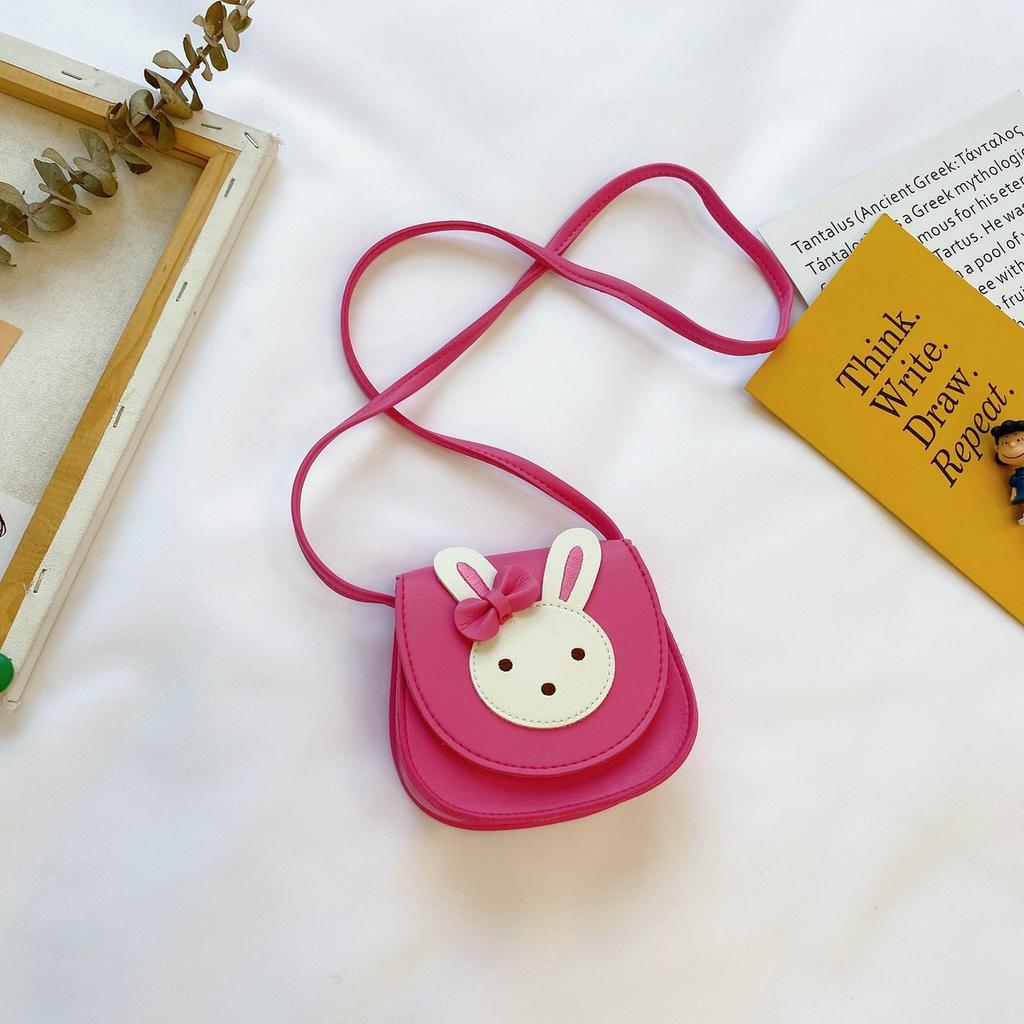 Dětské doplňky Malá taška přes rameno Roztomilý králík Dívčí malé crossbody tašky Kreslená dětská mini peněženka na mince Kabelky