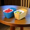 Caja de Snacks de Doble Capa con Drenaje para Almacenamiento de Frutas y Caramelos