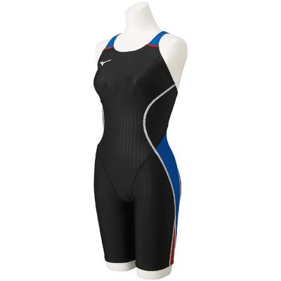 Mizuno Stream Ace Half Suit for Challenge Fitness and Gym Size 91 X Size XL Women's (Masters Back) Swimmers, Use, N2MG1240, (Black Blue),