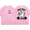Maglietta Ninja Muscolosa Divertente Unisex Top Grafico Cartoon Muki Muki Palestra Oversize Fitness Streetwear