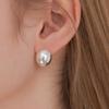 OVLA OVAL STUD EARRING_M JE021