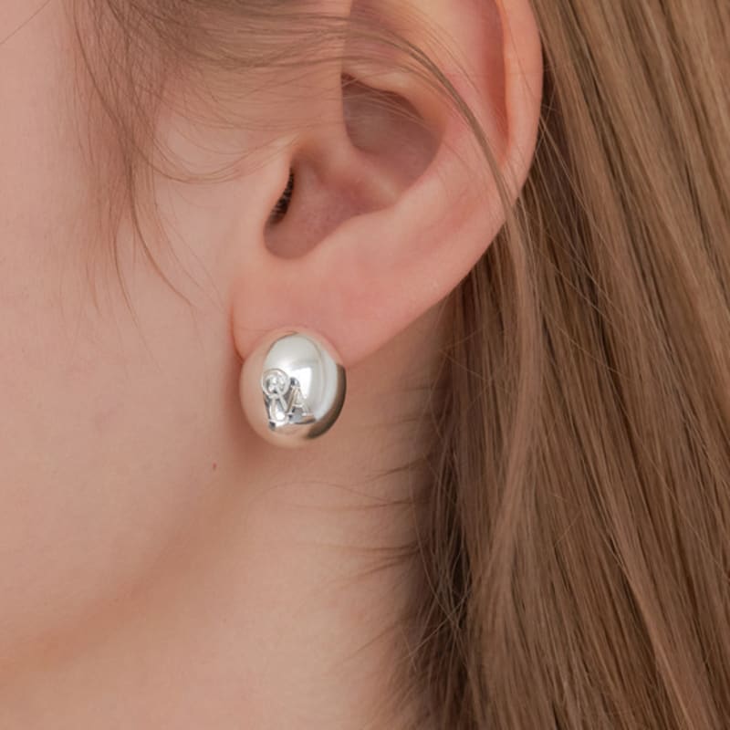 OVLA OVAL STUD EARRING_M JE021