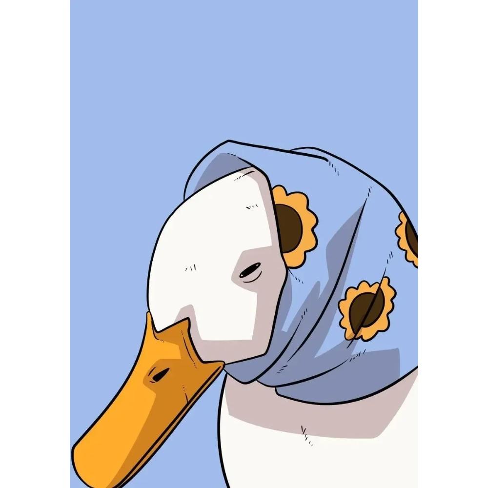 Canvas Painting Funny Memes Duck Posters and Prints Modern Lovely Duck Wall Art Picture for Living Room Home Bedroom Cafe Decor