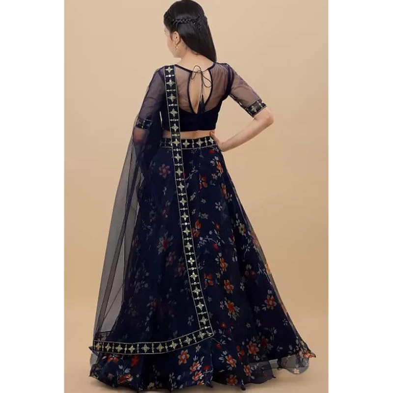 Set Lehenga Choli Tradizionale Designer per Bambina con Manica Suppar