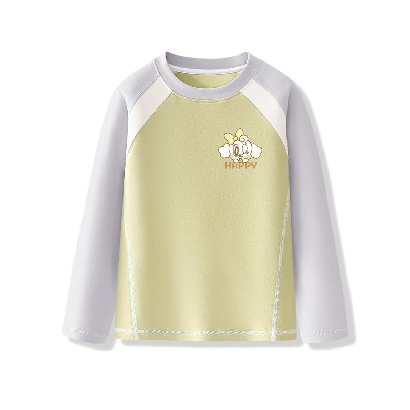 

Bobdog Girls Thickened Long Sleeve Antibacterial Base Layer T-Shirt 130