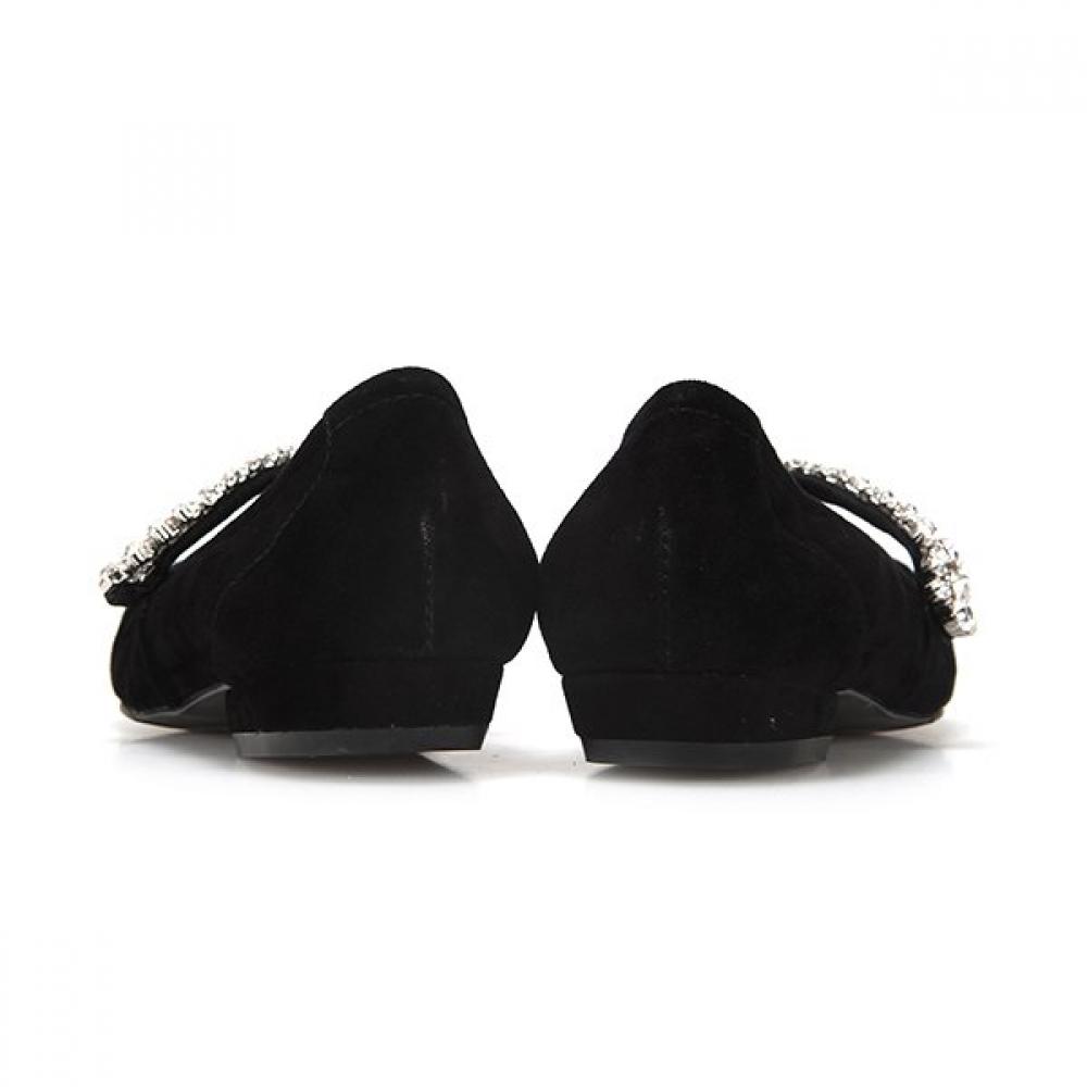 Barbara Leather Suede Jewelry Mary Jane Flat Bbe531bk